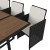 Flash Furniture TW-3WBE00-NAT-GG Black Wicker Modular Chair-Cream Cushions & Natural Acacia Wood Table, 7 Piece Patio Set addl-7