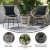 Flash Furniture TW-VN017-18-TAN-BK-GG Indoor/Outdoor Papasan Style Tan Rattan Rope Chairs, Glass Top Side Table & Black Cushions, 3-Piece Set addl-3