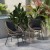 Flash Furniture TW-VN017-18-TAN-BK-GG Indoor/Outdoor Papasan Style Tan Rattan Rope Chairs, Glass Top Side Table & Black Cushions, 3-Piece Set addl-6