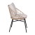 Flash Furniture TW-VN017-18-TAN-GG Indoor/Outdoor Papasan Style Tan Rattan Rope Chairs, Glass Top Side Table & Light Gray Cushions, 3-Piece Set addl-11