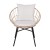 Flash Furniture TW-VN017-18-TAN-GG Indoor/Outdoor Papasan Style Tan Rattan Rope Chairs, Glass Top Side Table & Light Gray Cushions, 3-Piece Set addl-12
