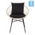 Flash Furniture TW-VN017-TAN-BK-GG Indoor/Outdoor Papasan Patio Chairs, Tan PE Wicker Rattan with Black Cushions, Set of 2  addl-2