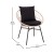 Flash Furniture TW-VN017-TAN-BK-GG Indoor/Outdoor Papasan Patio Chairs, Tan PE Wicker Rattan with Black Cushions, Set of 2  addl-5