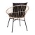 Flash Furniture TW-VN017-TAN-BK-GG Indoor/Outdoor Papasan Patio Chairs, Tan PE Wicker Rattan with Black Cushions, Set of 2  addl-8