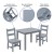 Flash Furniture TW-WTCS-1001-GRY-GG Kids Gray Solid Hardwood Table and Chair Set, 3 Piece Set addl-5
