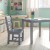 Flash Furniture TW-WTCS-1001-GRY-GG Kids Gray Solid Hardwood Table and Chair Set, 3 Piece Set addl-8