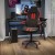 Flash Furniture UL-A072-BK-GG Ergonomic Black and Red Designer Gaming Chair with Red Dual Wheel Casters addl-1