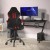 Flash Furniture UL-A072-BK-RLB-GG Ergonomic Black and Red Designer Gaming Chair with Transparent Roller Wheels addl-1