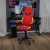 Flash Furniture UL-A074-RD-GG Ergonomic Red & Yellow Designer Gaming Chair with Red Dual Wheel Casters addl-1