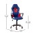 Flash Furniture UL-A075-BL-GG Ergonomic Red & Blue Designer Gaming Chair with Red Dual Wheel Casters addl-4