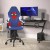 Flash Furniture UL-A075-BL-RLB-GG Ergonomic Red & Blue Designer Gaming Chair with Transparent Roller Wheels addl-1