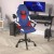 Flash Furniture UL-A075-BL-RLB-GG Ergonomic Red & Blue Designer Gaming Chair with Transparent Roller Wheels addl-5