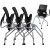 Flash Furniture WL-A224V-A-GG Galaxy Mobile Nesting Chair with Arms and Black Fabric Seat addl-4