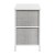 Flash Furniture WX-5L200-WH-GR-GG 2 Drawer Wood Top Frame White Nightstand with Light Gray Fabric Drawers addl-7