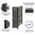Flash Furniture WX-5L203-BK-GR-GG 4 Drawer Slim Wood Top Black Frame Dresser Tower with Dark Gray Fabric Drawers addl-3