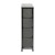 Flash Furniture WX-5L203-BK-GR-GG 4 Drawer Slim Wood Top Black Frame Dresser Tower with Dark Gray Fabric Drawers addl-5