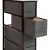 Flash Furniture WX-5L203-BK-GR-GG 4 Drawer Slim Wood Top Black Frame Dresser Tower with Dark Gray Fabric Drawers addl-6