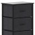 Flash Furniture WX-5L203L-W-BK-BK-GG 4 Drawer Wood Top Black Frame Vertical Dresser with Black Fabric Drawer addl-8