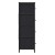 Flash Furniture WX-5L203L-W-BK-BK-GG 4 Drawer Wood Top Black Frame Vertical Dresser with Black Fabric Drawer addl-9