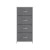 Flash Furniture WX-5L203L-W-WH-GR-GG 4 Drawer White Wood Top White Frame Vertical Dresser with Gray Fabric Drawers addl-10