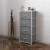 Flash Furniture WX-5L203L-W-WH-GR-GG 4 Drawer White Wood Top White Frame Vertical Dresser with Gray Fabric Drawers addl-5