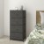 Flash Furniture WX-5L203-X-BK-GR-GG 4 Drawer Wood Top Black Frame Vertical Storage Dresser with Dark Gray Fabric Drawers addl-1