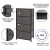 Flash Furniture WX-5L203-X-BK-GR-GG 4 Drawer Wood Top Black Frame Vertical Storage Dresser with Dark Gray Fabric Drawers addl-3