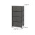 Flash Furniture WX-5L203-X-BK-GR-GG 4 Drawer Wood Top Black Frame Vertical Storage Dresser with Dark Gray Fabric Drawers addl-4