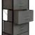 Flash Furniture WX-5L203-X-BK-GR-GG 4 Drawer Wood Top Black Frame Vertical Storage Dresser with Dark Gray Fabric Drawers addl-6