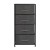 Flash Furniture WX-5L203-X-BK-GR-GG 4 Drawer Wood Top Black Frame Vertical Storage Dresser with Dark Gray Fabric Drawers addl-8