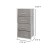Flash Furniture WX-5L203-X-WH-GR-GG 4 Drawer Wood Top White Frame Vertical Storage Dresser with Light Gray Fabric Drawers addl-4