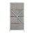 Flash Furniture WX-5L203-X-WH-GR-GG 4 Drawer Wood Top White Frame Vertical Storage Dresser with Light Gray Fabric Drawers addl-5