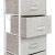 Flash Furniture WX-5L203-X-WH-GR-GG 4 Drawer Wood Top White Frame Vertical Storage Dresser with Light Gray Fabric Drawers addl-6