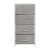 Flash Furniture WX-5L203-X-WH-GR-GG 4 Drawer Wood Top White Frame Vertical Storage Dresser with Light Gray Fabric Drawers addl-8