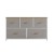 Flash Furniture WX-5L206-W-WH-BG-GG 5 Drawer White Frame Vertical Oak Wood Top Dresser with Beige Fabric Drawers addl-10