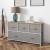 Flash Furniture WX-5L206-W-WH-BG-GG 5 Drawer White Frame Vertical Oak Wood Top Dresser with Beige Fabric Drawers addl-1