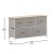 Flash Furniture WX-5L206-W-WH-BG-GG 5 Drawer White Frame Vertical Oak Wood Top Dresser with Beige Fabric Drawers addl-4