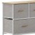 Flash Furniture WX-5L206-W-WH-BG-GG 5 Drawer White Frame Vertical Oak Wood Top Dresser with Beige Fabric Drawers addl-8