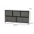 Flash Furniture WX-5L206-X-BK-GR-GG 5 Drawer Wood Top Black Frame Vertical Storage Dresser with Dark Gray Fabric Drawers addl-4