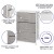 Flash Furniture WX-5L20-X-WH-GR-GG 3 Drawer Wood Top White Frame Vertical Storage Dresser with Light Gray Fabric Drawers addl-3