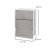 Flash Furniture WX-5L20-X-WH-GR-GG 3 Drawer Wood Top White Frame Vertical Storage Dresser with Light Gray Fabric Drawers addl-4