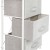 Flash Furniture WX-5L20-X-WH-GR-GG 3 Drawer Wood Top White Frame Vertical Storage Dresser with Light Gray Fabric Drawers addl-6