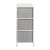 Flash Furniture WX-5L20-X-WH-GR-GG 3 Drawer Wood Top White Frame Vertical Storage Dresser with Light Gray Fabric Drawers addl-7