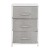 Flash Furniture WX-5L20-X-WH-GR-GG 3 Drawer Wood Top White Frame Vertical Storage Dresser with Light Gray Fabric Drawers addl-8