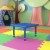 Flash Furniture YU-YCX-002-2-SQR-TBL-BLUE-GG 24" Square Height Adjustable Blue Plastic Activity Table addl-2