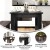 Flash Furniture XA-F-46X30-BW-GG 46" x 30" Rectangular Black Wash Solid Pine Farmhouse Dining Table addl-3