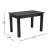 Flash Furniture XA-F-46X30-BW-GG 46" x 30" Rectangular Black Wash Solid Pine Farmhouse Dining Table addl-4
