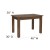 Flash Furniture XA-F-46X30-GG 46" x 30" Rectangular Antique Rustic Solid Pine Farmhouse Dining Table addl-4