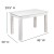 Flash Furniture XA-F-46X30-WH-GG 46" x 30" Rectangular Antique Rustic White Solid Pine Farmhouse Dining Table addl-4