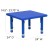 Flash Furniture YU-YCX-0023-2-SQR-TBL-BLUE-E-GG 24" Square Adjustable Blue Plastic Activity Table Set with 4 School Stack Chairs addl-1